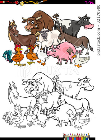 farm animal characters coloring book 32170980