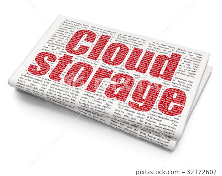 Security concept: Cloud Storage on Newspaper 32172602