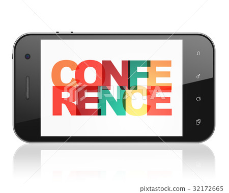 Business concept: Smartphone with Conference on Business concept: Smartphone with Conference on 32172665