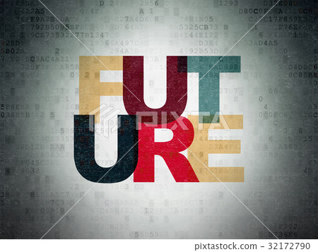 Time concept: Future on Digital Data Paper Time concept: Future on Digital Data Paper 32172790