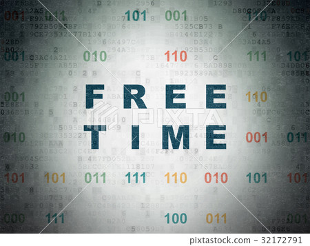 Timeline concept: Free Time on Digital Data Paper Timeline concept: Free Time on Digital Data Paper 32172791