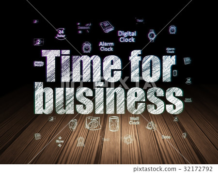 Time concept: Time for Business in grunge dark Time concept: Time for Business in grunge dark 32172792