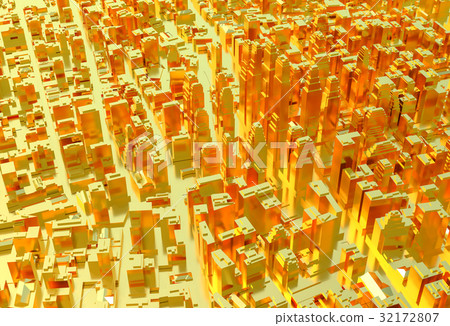 Golden city. Abstract business background 32172807