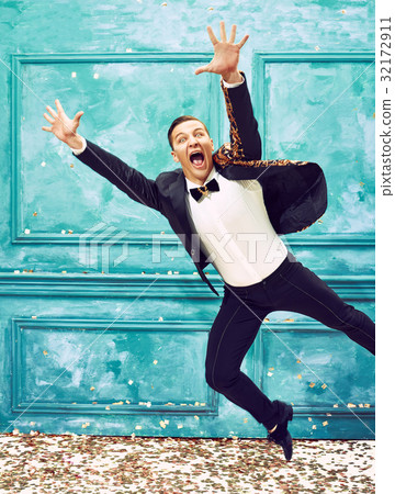 The studio shot of man as retro dancer The studio shot of man as retro dancer 32172911