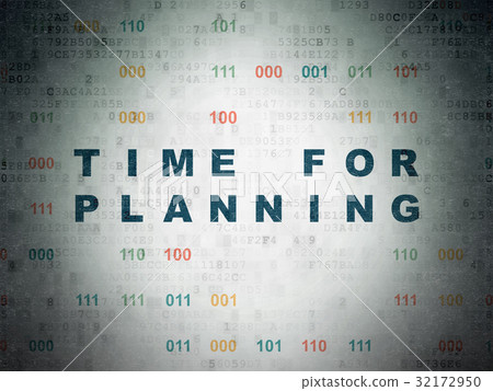 Time concept: Time for Planning on Digital Data Time concept: Time for Planning on Digital Data 32172950
