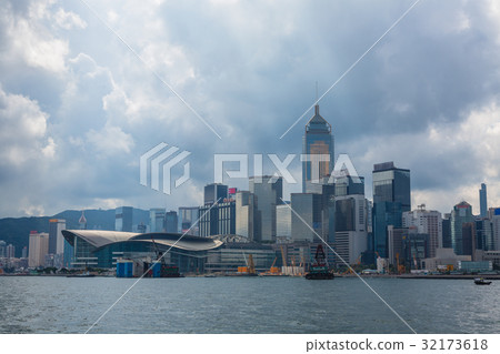 Hong Kong Victoria Harbor and Hong Kong Island Hong Kong Victoria Harbor and Hong Kong Island 32173618