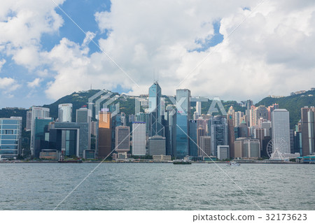 香港維多利亞港及香港島 香港維多利亞港及香港島 32173623