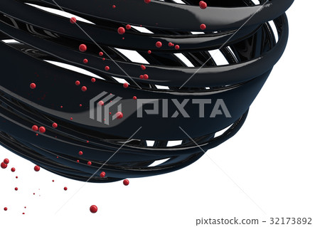 3D striped decorative balls. 32173892