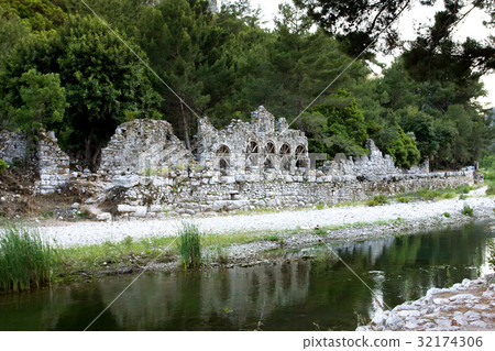 Olympos antique city ruins in Antalya 32174306