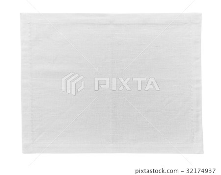 White napkin isolated on white White napkin isolated on white 32174937