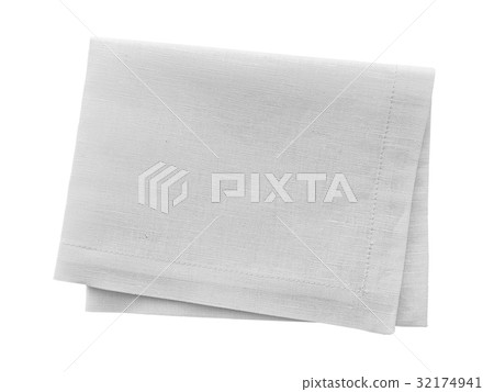 White napkin isolated on white 32174941
