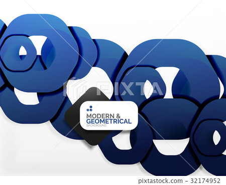 Geometric abstract background, cut chain shapes or Geometric abstract background, cut chain shapes or 32174952