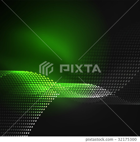 Glowing particles wave design template 32175300