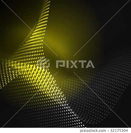 Glowing particles wave design template 32175304