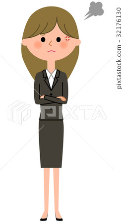 Suit lady gets angry 32176130