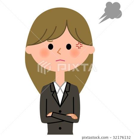 Suit lady gets angry 32176132
