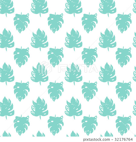 Tropical Leaf Brush Seamless Pattern Tropical Leaf Brush Seamless Pattern 32176764
