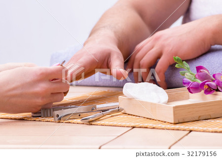 Hand manicure concept for man Hand manicure concept for man 32179156