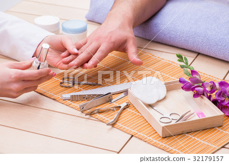 Hand manicure concept for man Hand manicure concept for man 32179157
