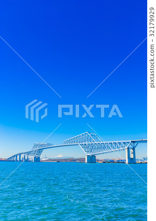 Tokyo Tokyo Gate Bridge and Mt. Fuji (from Wakasu Beach Park) 32179929