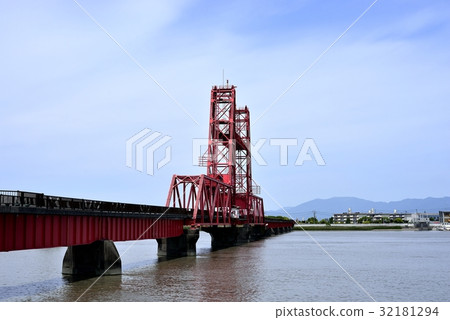 Chikugo River rising bridge 32181294