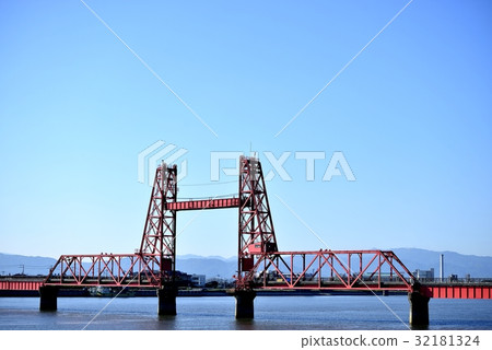 Chikugo River rising bridge Chikugo River rising bridge 32181324