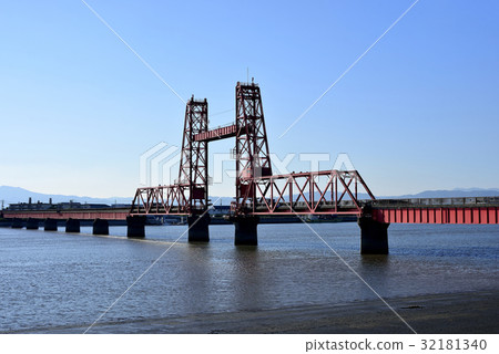 Chikugo River rising bridge Chikugo River rising bridge 32181340