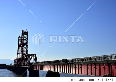 Chikugo River rising bridge Chikugo River rising bridge 32181361