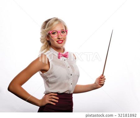 Business coach shows pointer Business coach shows pointer 32181892