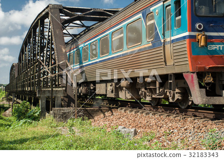 Intercity train passing the countryside Intercity train passing the countryside 32183343