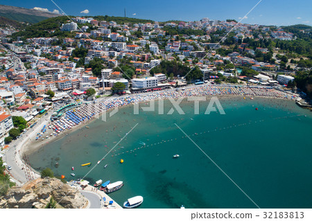 Aerial view of the old city of Ulcin 32183813
