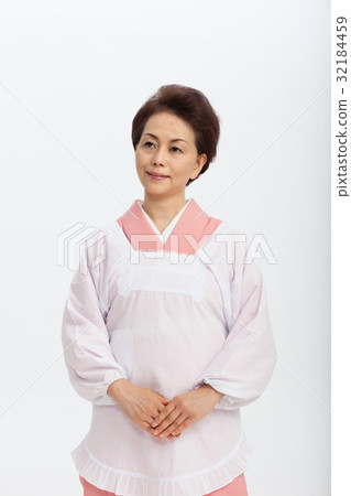 A woman wearing a cup 32184459