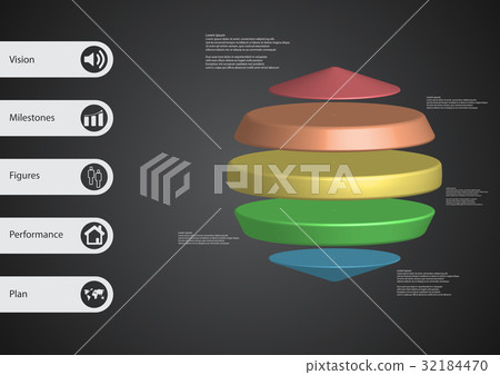 3D illustration infographic template  32184470