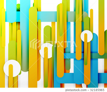 Cut 3d paper color straight lines abstract 32185965