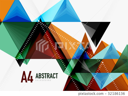 Triangular low poly vector a4 size geometric Triangular low poly vector a4 size geometric 32186136