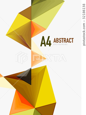 Triangular low poly vector a4 size geometric Triangular low poly vector a4 size geometric 32186138