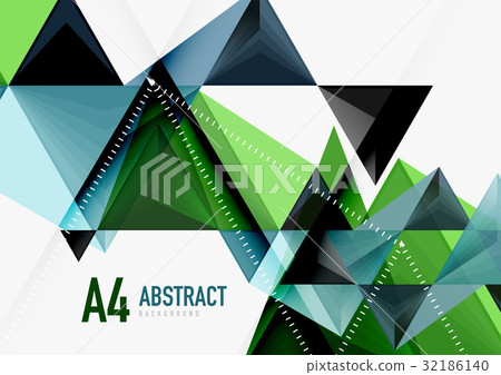 Triangular low poly vector a4 size geometric Triangular low poly vector a4 size geometric 32186140