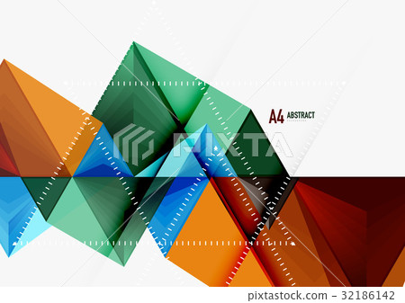 Triangular low poly vector a4 size geometric Triangular low poly vector a4 size geometric 32186142