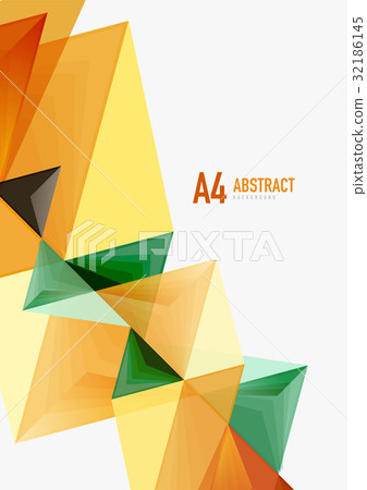 Triangular low poly vector a4 size geometric Triangular low poly vector a4 size geometric 32186145