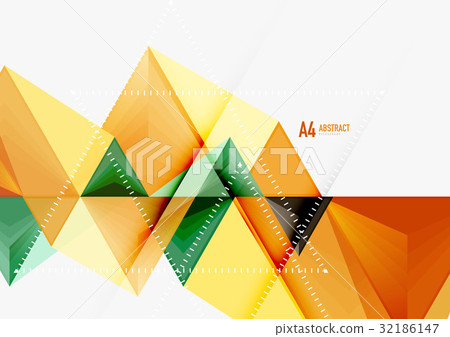 Triangular low poly vector a4 size geometric Triangular low poly vector a4 size geometric 32186147