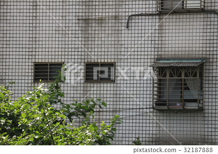 apartment building window in taiwan apartment building window in taiwan 32187888
