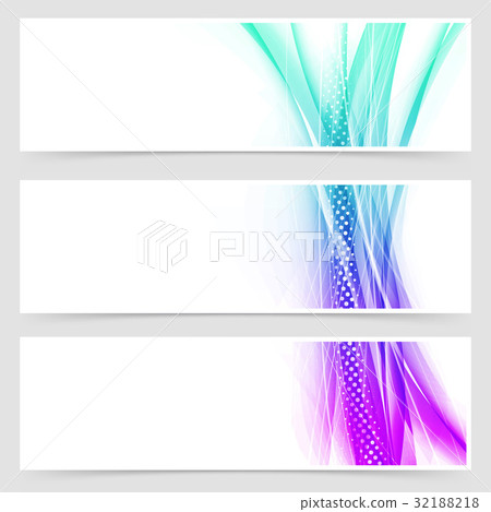 Modern web particle and line header collection 32188218
