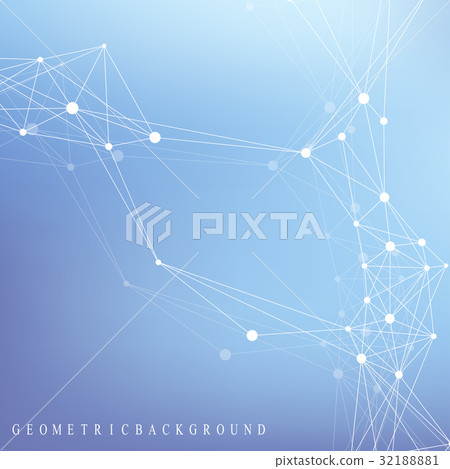 Geometric abstract background with connected line 32188881