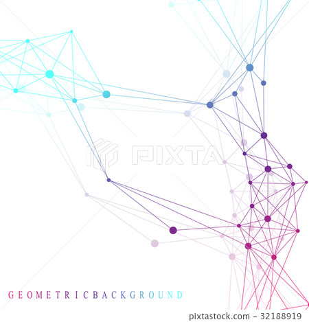 Geometric abstract background with connected line 32188919