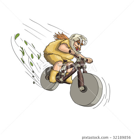 Downhill mountain biker from primal era Downhill mountain biker from primal era 32189856