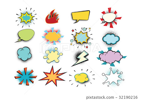 set colored comic bubbles set colored comic bubbles 32190216