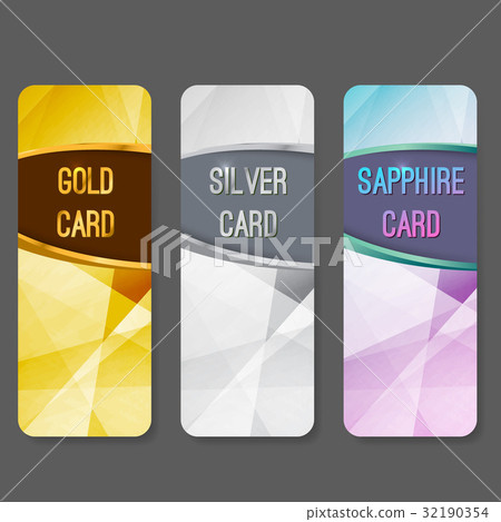 Three vip premium membership vertical cards flyers 32190354