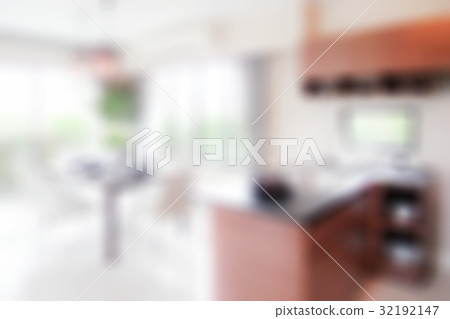 Defocus Dining table and pantry in the kitchen 32192147