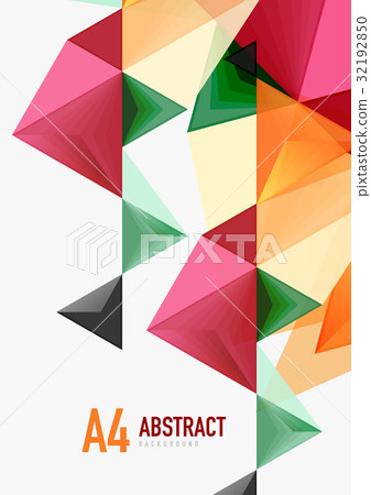 Triangular low poly vector a4 size geometric Triangular low poly vector a4 size geometric 32192850