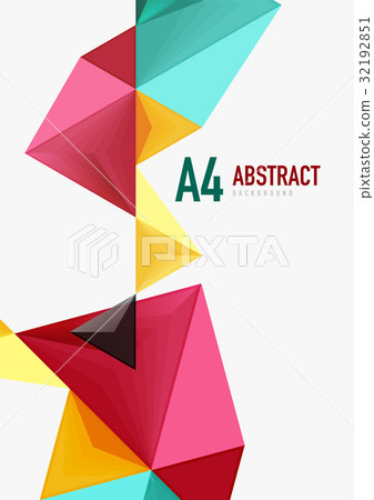 Triangular low poly vector a4 size geometric 32192851